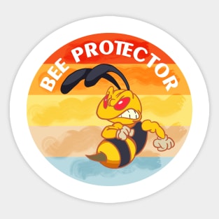 Bee protector in angry mode Sticker